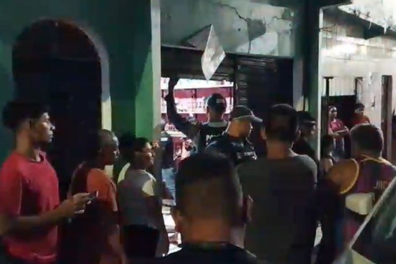 Nadson Barbosa, de 28 anos, não resistiu aos ferimentos e morreu no local (Foto: WhatsApp/reprodução)