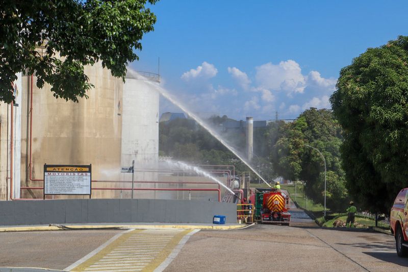 O Ministério Público instaurou procedimento para apurar as causas do vazamento de gás estireno na empresa Innova (Foto: WhatsApp/reprodução)