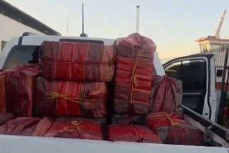 Operação foi realizada no Rio Negro, próximo à comunidade do Tupé, em Manaus (Foto: WhatsApp/reprodução)