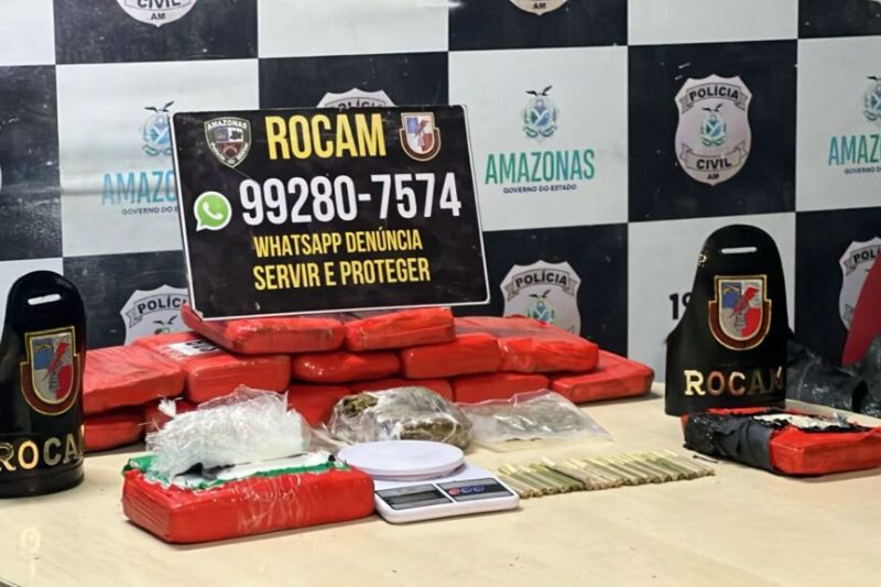 Os policiais foram até o local, revistaram o imóvel e encontraram o material escondido (Foto: WhatsApp/reprodução)