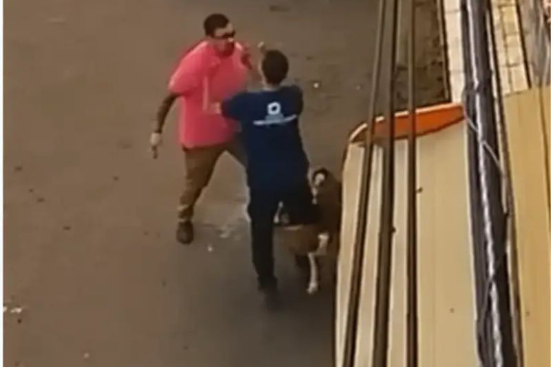 O caso ganhou repercussão depois que o vídeo da agressão circulou nas redes sociais (Foto: WhatsApp/reprodução)