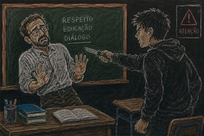 professor ameaçada por aluno