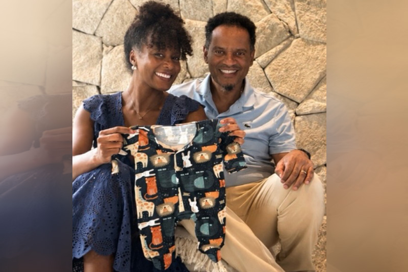 Maju Coutinho com o mairo Agostinho Paulo Moura: primeiro filho é menino (Foto: Instagram/Reprodução)