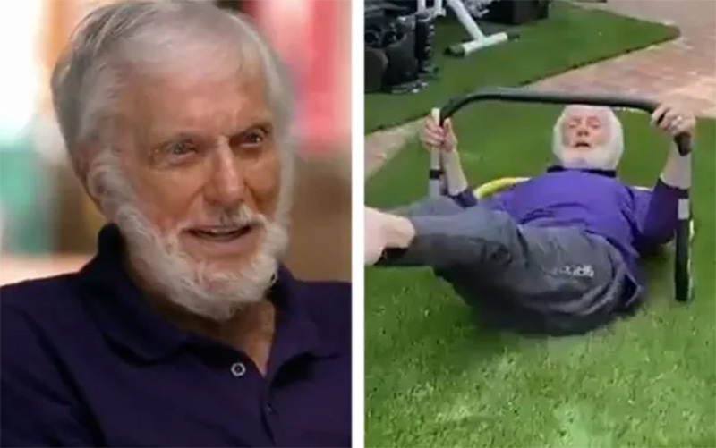 Ator Dick Van Dyke mostra rotina de exercícios físicos: em plena forma (Imagem: Facebook/Reprodução)