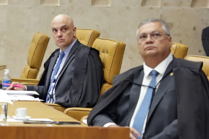 Alexandre de Moraes e Flávio Dino são relatores de ações sobre penduricalhos (Foto: Rosinei Coutinho/STF)