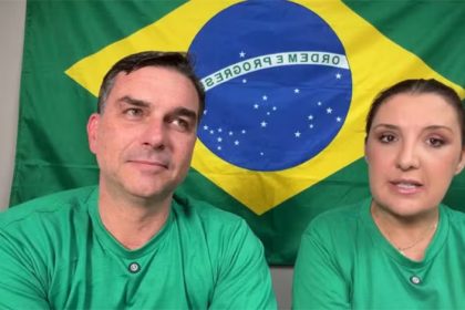 Flávio Bolsonaro e Daniella Marques: posição contrária ao debate sobre fim da escala 6x1 (Imagem: YouTube/Reprodução)