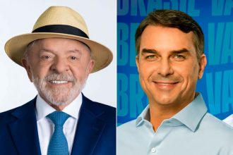 Lula e Flavio Bolsonaro