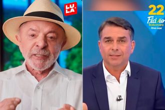 Lula e Flavio Bolsonaro