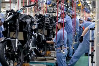 A indústria de motocicletas instalada no Polo Industrial de Manaus produziu 190.794 unidades em julho (Foto: WhatsApp/reprodução)
