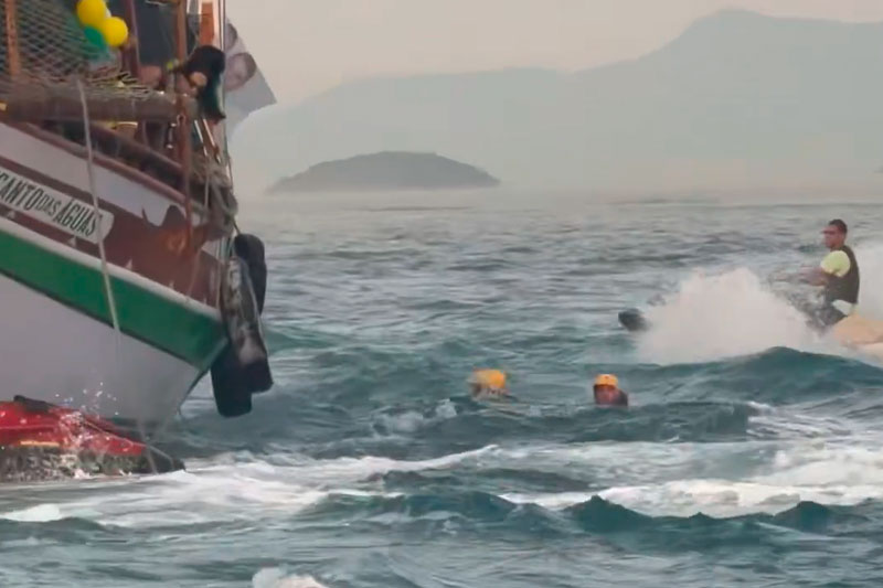 acidente em Angra dos Reis em evento de Flávio Bolsonaro