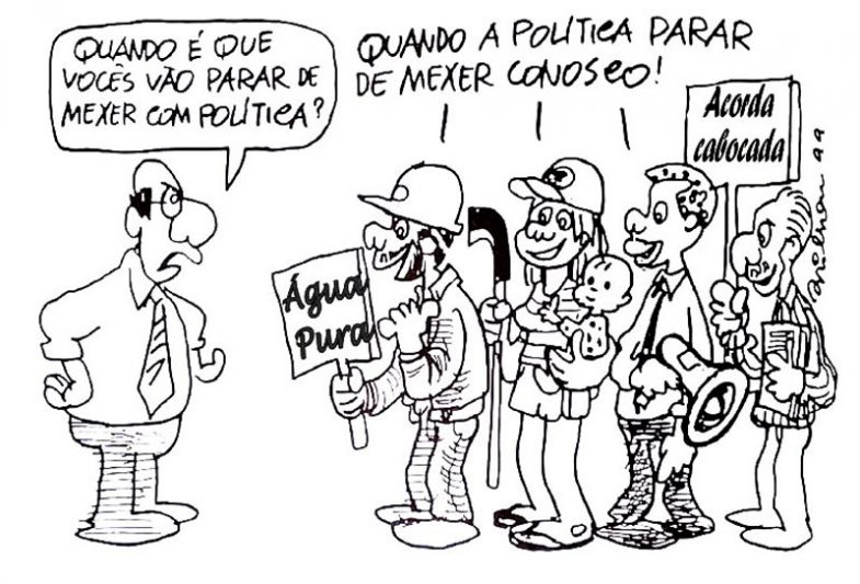 Manifestação política charge