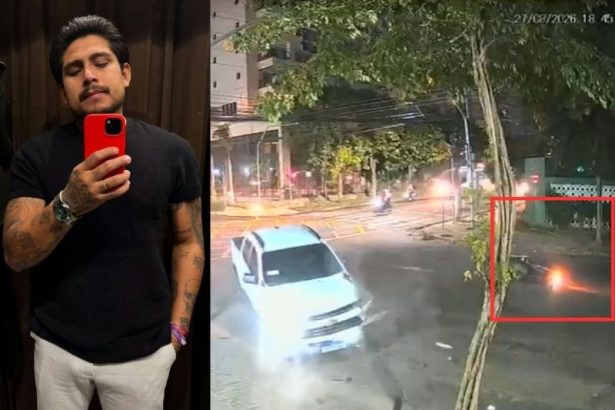 Joelesson Gomes de Souza, de 31 anos, morreu foi arremessado e morreu no local do acidente (Foto: WhatsApp/reprodução)