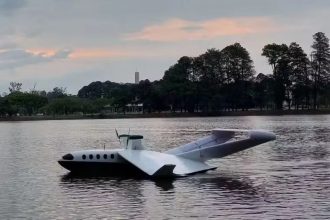 Segundo startup manauara AeroRiver, o modelo pode cortar de 10 para apenas 3 horas o tempo de viagem (Foto: WhatsApp/Reprodução)