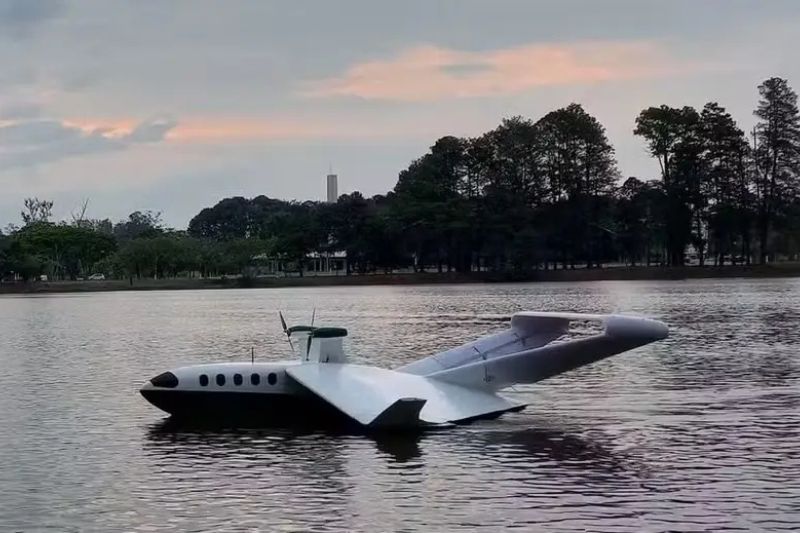 Segundo startup manauara AeroRiver, o modelo pode cortar de 10 para apenas 3 horas o tempo de viagem (Foto: WhatsApp/Reprodução)