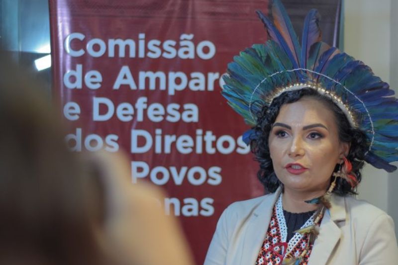 Inory Kanamari avalia os desafios para ampliar a representação indígena nas eleições do Amazonas (Foto: OAB-AM/Divulgação)