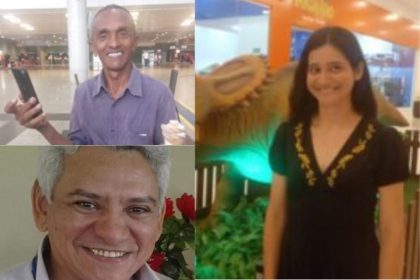 Isabella Coelho Moraes, 29 anos, filha do pastor Francisco das Chagas, 67 anos (canto esquerdo superior da imagem, era uma pessoa com deficiência (PcD) (Foto: WhatsApp/reprodução)