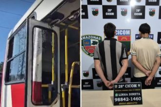 Os dois foram levados ao 14º Distrito Integrado de Polícia (DIP), onde o caso foi registrado (Foto: WhatsApp/reprodução)