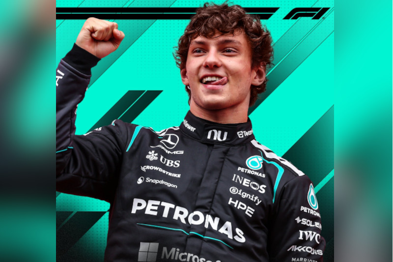 Andrea Kimi Antonelli superou marcas históricas da Fórmula 1 no GP da Itália (Imagem: TV Globo/Reprodução)