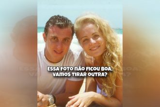 Luciano Huck com a esposa Angélica no início do relacionamento: homenagem de aniversário (Imagem: Instagram/Reprodução)