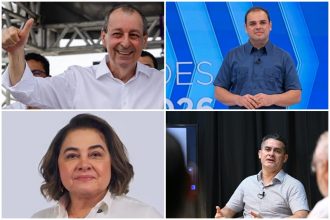 Omar Aziz lidera pesquisa seguido por Roberto Cidade, Maria do Carmo e David Almeida (Fotos: Divulgação)
