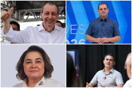 Omar Aziz lidera pesquisa seguido por Roberto Cidade, Maria do Carmo e David Almeida (Fotos: Divulgação)