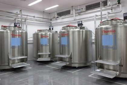 Tanques de hidrogênio para congelar material genético: rede vai reunir amostras de todo o país (Foto: MS/Divulgação)