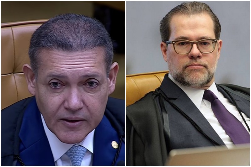 Kassio Nuns se declarou impedido e Dias Toffoli alegou foro íntimo para não votar sobre invstigação contra Moraes (Imagens: STF/Reprodução)