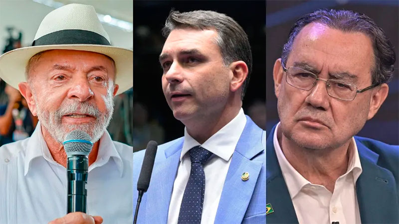 Lula, Flávio Bolsonaro e Augusto Cury
