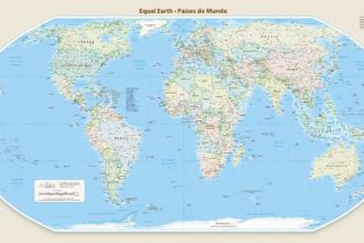 Novo mapa-múndi altera representações cartográficas de vários países (Foto: Divulgação)
