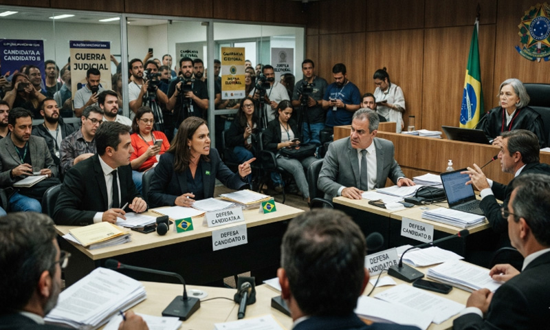 Candidatos travam 'guerra' no TRE com direitos de resposta e pedido para retirar publicações (Imagem ilustrativa gerada por IA/Google)