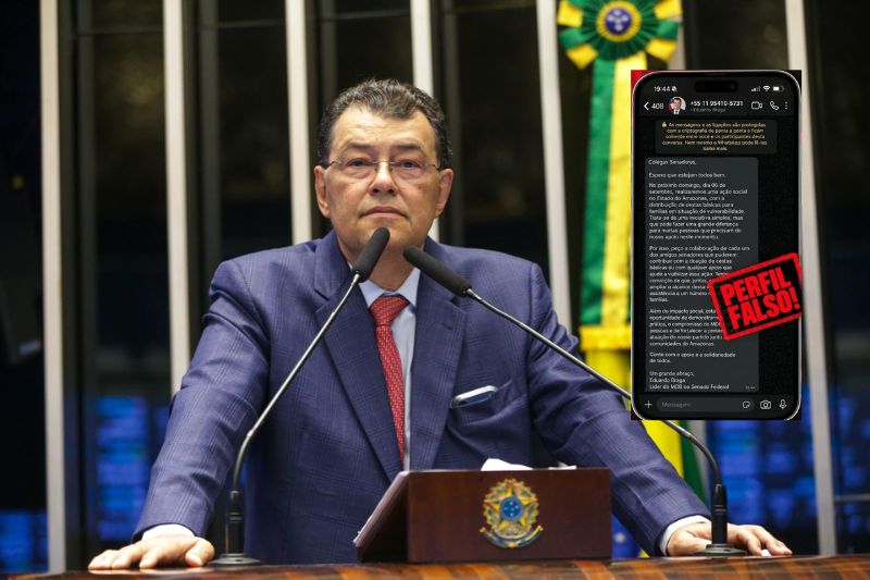 Senador Eduardo Braga denunciou nas redes sociais (Foto: Divulgação)