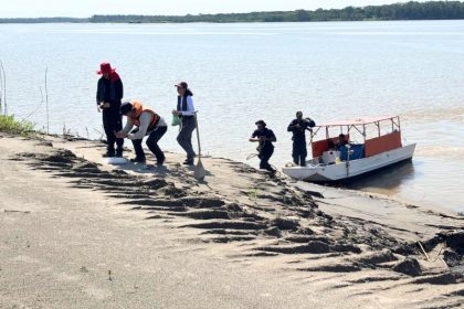 A expedição científica percorreu aproximadamente 1,7 mil quilômetros do rio Solimões, entre Tabatinga e Manaus (Foto: Arquivo SGB)