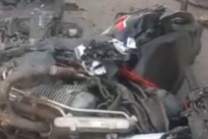 O homem não resistiu aos ferimentos e morreu no local (Foto: WhatsApp/reprodução)