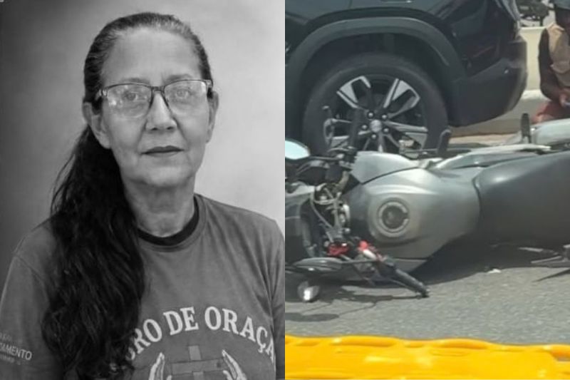 Rita da Providência Brito Torres, de 56 anos, não resistiu aos ferimentos sofridos no acidente (Foto: WhatsApp/reprodução)