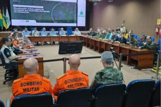 Reunião com quatro ministros em Manaus definiu novas ações de combate aos incêncios (Foto: Suframa/Divulgação)