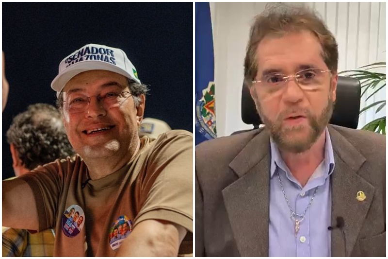 Os senadores Eduardo Braga (MDB) e Plínio Valério (PSDB) foram reeleitos no Amazonas (Fotos: Divulgação)