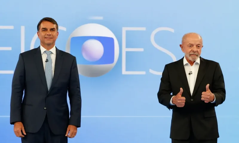 Flávio Bolsonaro e Lula partiiparam do último debate antes do 2º turno, promovido pela Rede Globo (Foto: Fernando Frazão/Agência Brasil)