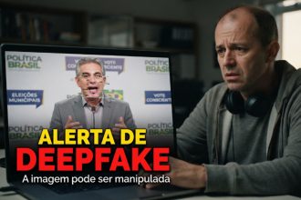 Conteúdos produzidos por IA são proibidos pela lei, mas foram publicados nas redes sociais (Imagem meramente ilustrativa produzida por IA/Google)