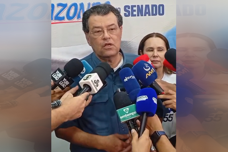 Eduardo Braga lembrou eleição anterior para o Senado e o número de votos recebidos (Imagem: Facebook/Reprodução)
