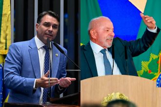 Flávio Bolsonaro e Lula