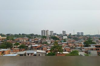 Bairro Petropólis e parte do São Francisco na zona centro-sul de Manaus: qualidade do ar é moderada (Foto: AM ATUAL)
