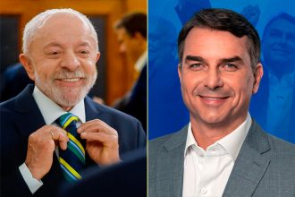 Lula e Flavio Bolsonaro