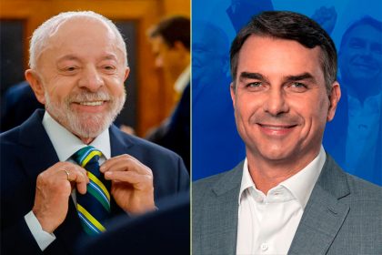 Lula e Flavio Bolsonaro