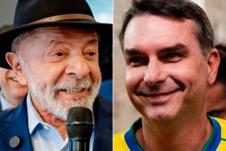 Lula e Flávio Bolsonaro