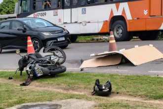 Jonelis Santos de Matos, de 39 anos, não resistiu aos graves ferimentos e morreu no local (Foto: WhatsApp/reprodução)