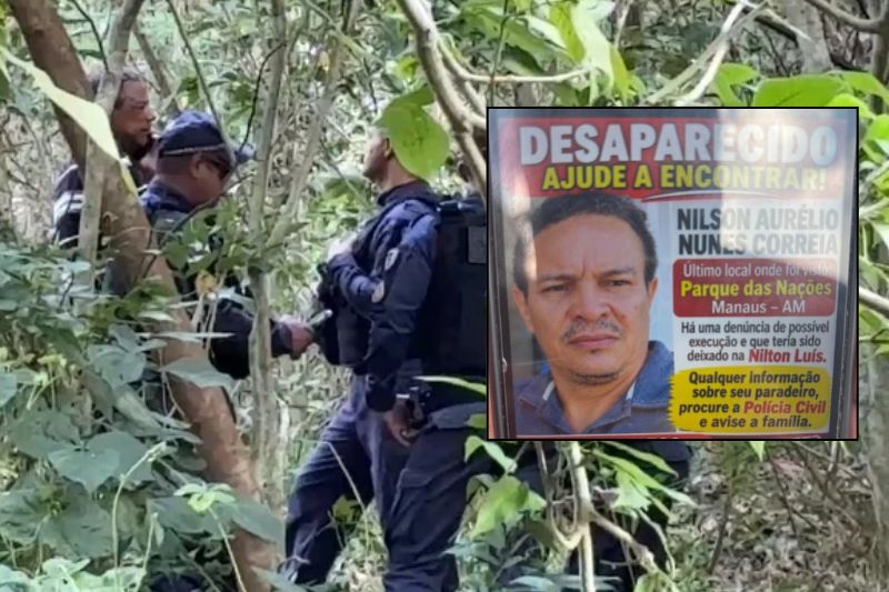 O corpo de Nilson Aurélio Nunes, 52 anos, estava em uma cova no bairro Parque das Nações, na zona centro-sul de Manaus (Foto: WhatsApp/reprodução)