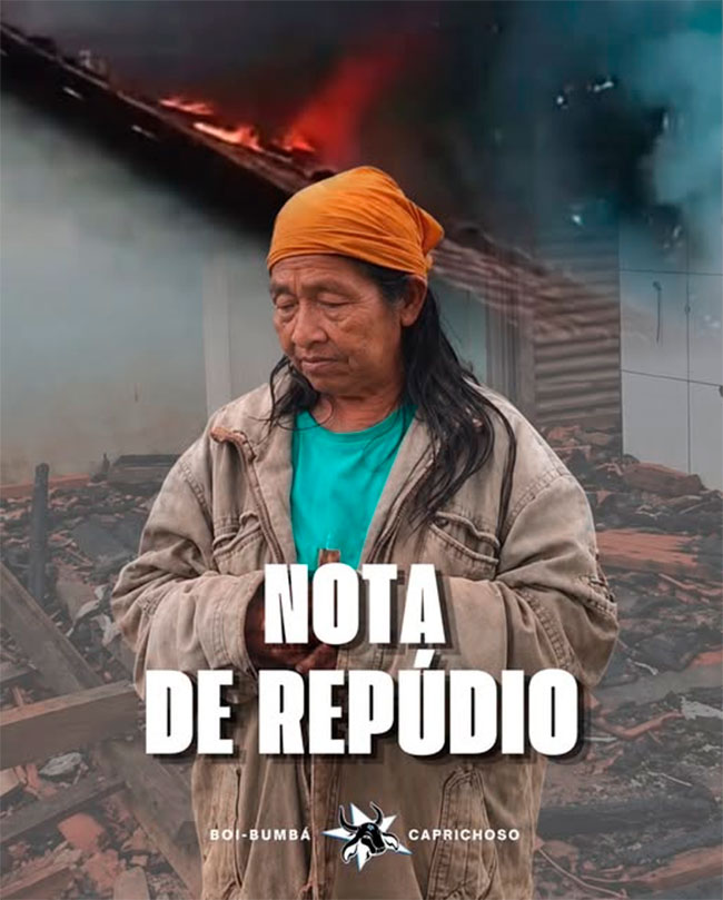 Caprichoso repudia incêndio à casa de Nandesy Roberta