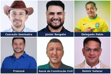Os suplentes de vereadores que devem assumir vagas na Câmara de Manaus (Fotos: Divulgação)
