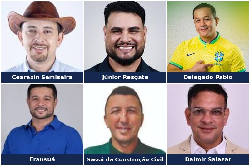 Os suplentes de vereadores que devem assumir vagas na Câmara de Manaus (Fotos: Divulgação)
