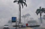 O Sistema Eletrônico de Vigilância Ambiental registrou concentração de 750,7 µg/m³ de material particulado fino (MP2,5) no município (Foto: WhatsApp/reprodução)